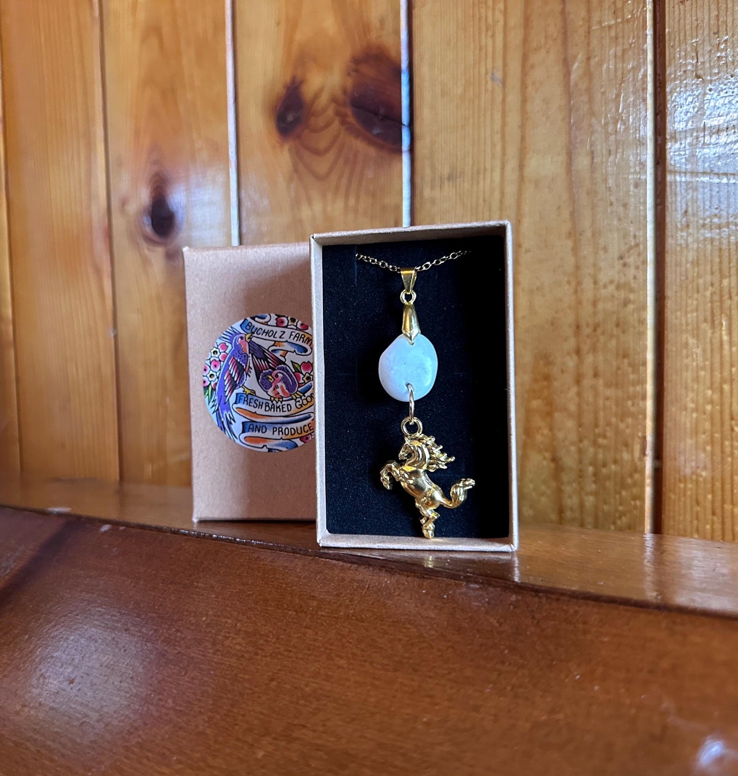 Scolecite & Stallion Necklace
