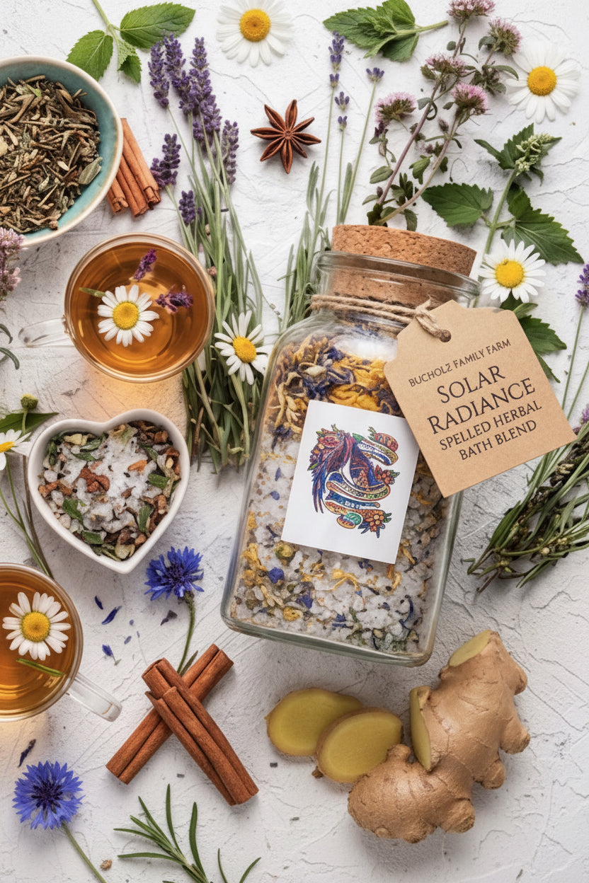 Solar Radiance Spelled Herbal Bath Blend