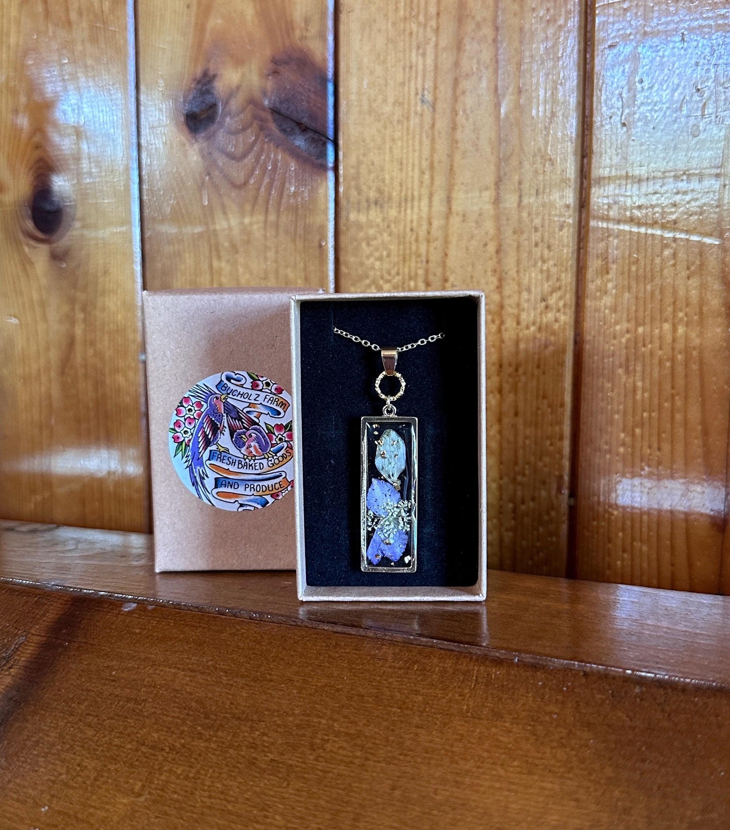February Primrose Birth Month Flower Necklace