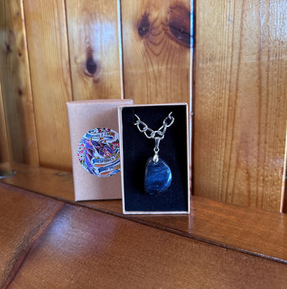 Dumortierite Curb Chain Necklace