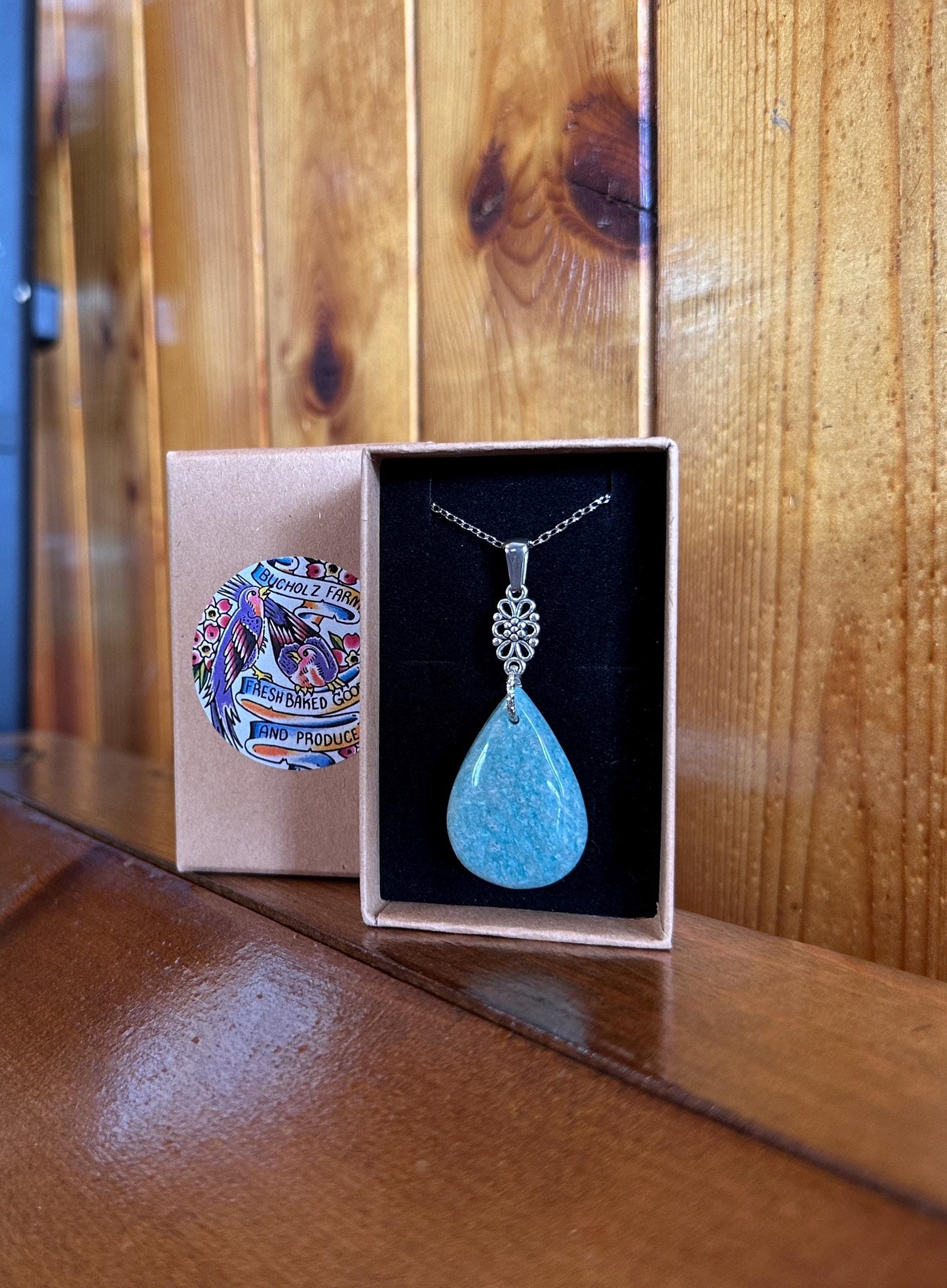 Amazonite Teardrop Necklace