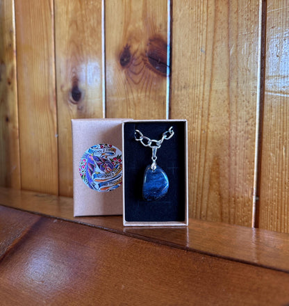 Dumortierite Curb Chain Necklace