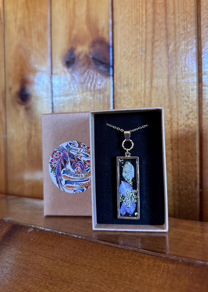 February Primrose Birth Month Flower Necklace