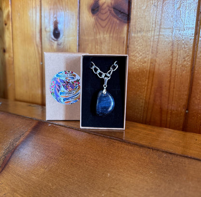 Dumortierite Curb Chain Necklace