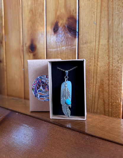 Burmese Jadeite & Feather Necklace