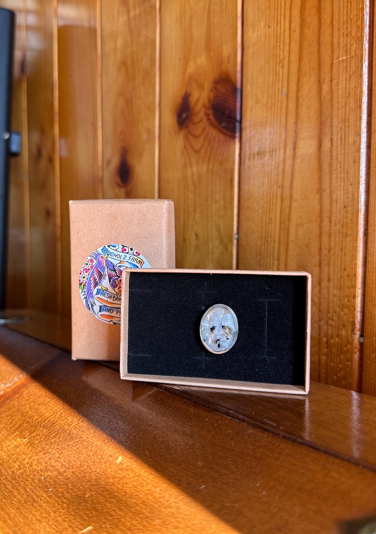 Rainbow Moonstone Stainless Steel Silver Adjustable Ring