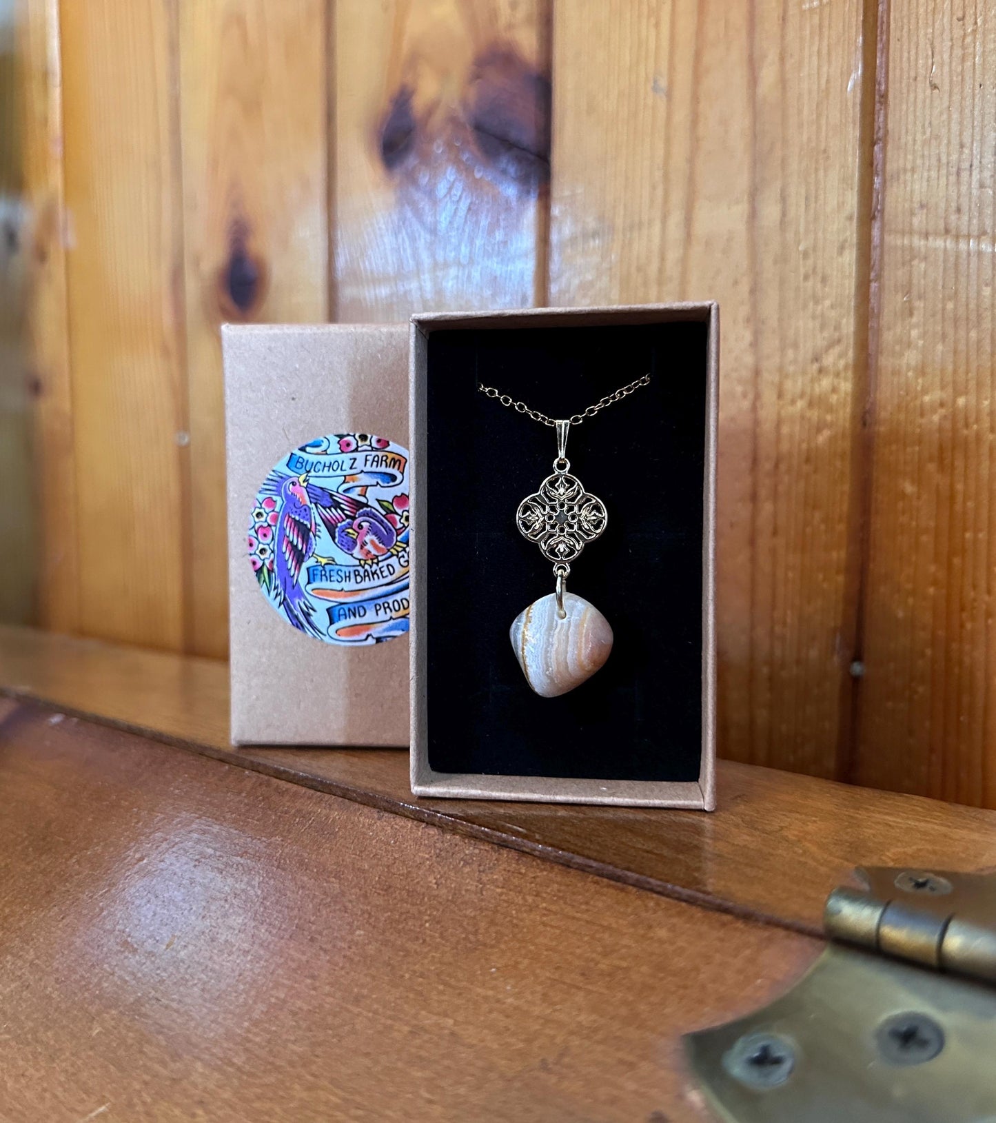 Optimistic Orange Calcite Necklace