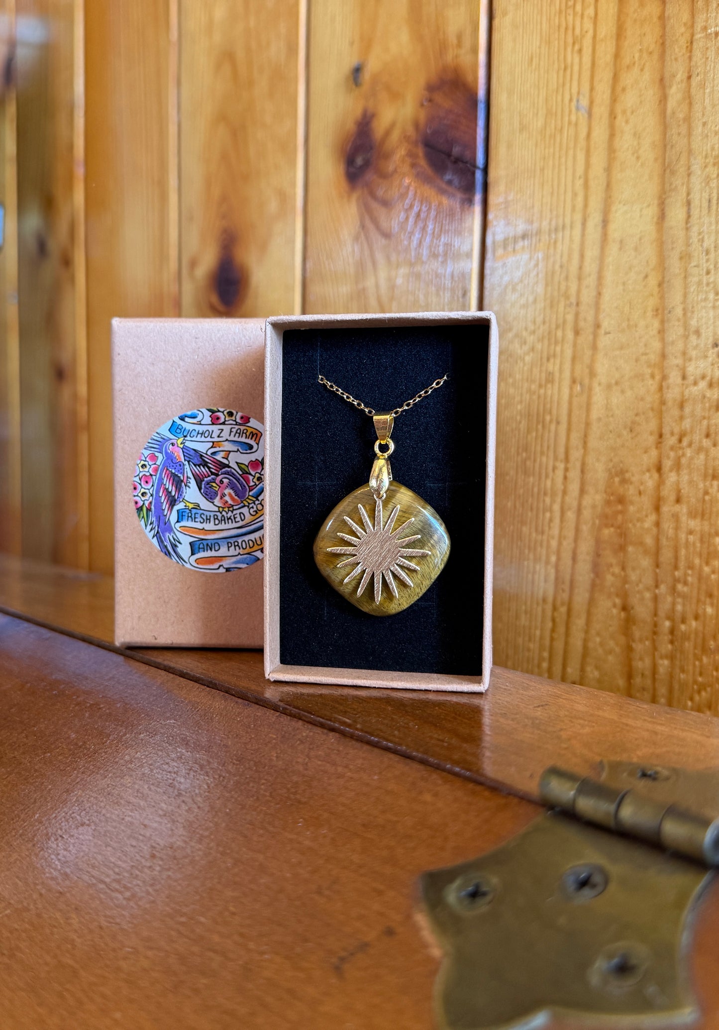 Tigers Eye & Golden Sun - Solar Plexus Chakra Necklace