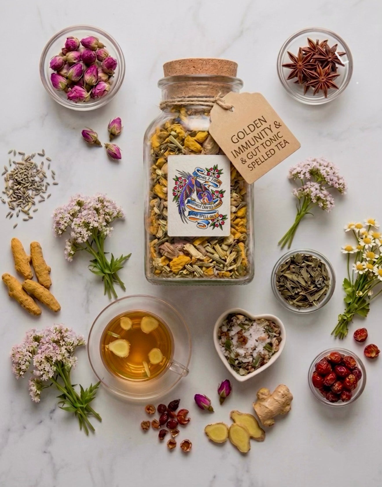 Golden Immunity & Gut Tonic Spelled Tea