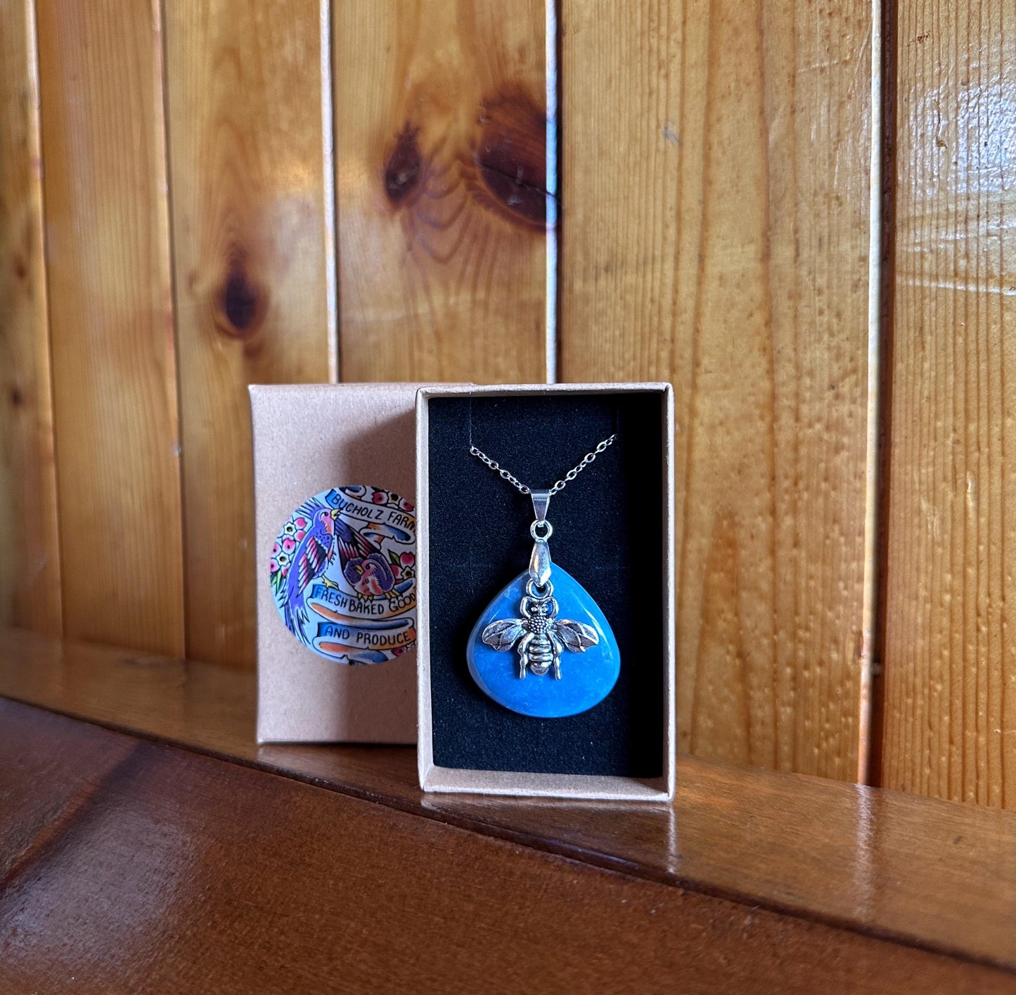 Angelite & Bee Necklace