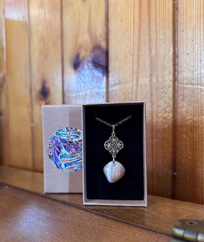 Optimistic Orange Calcite Necklace