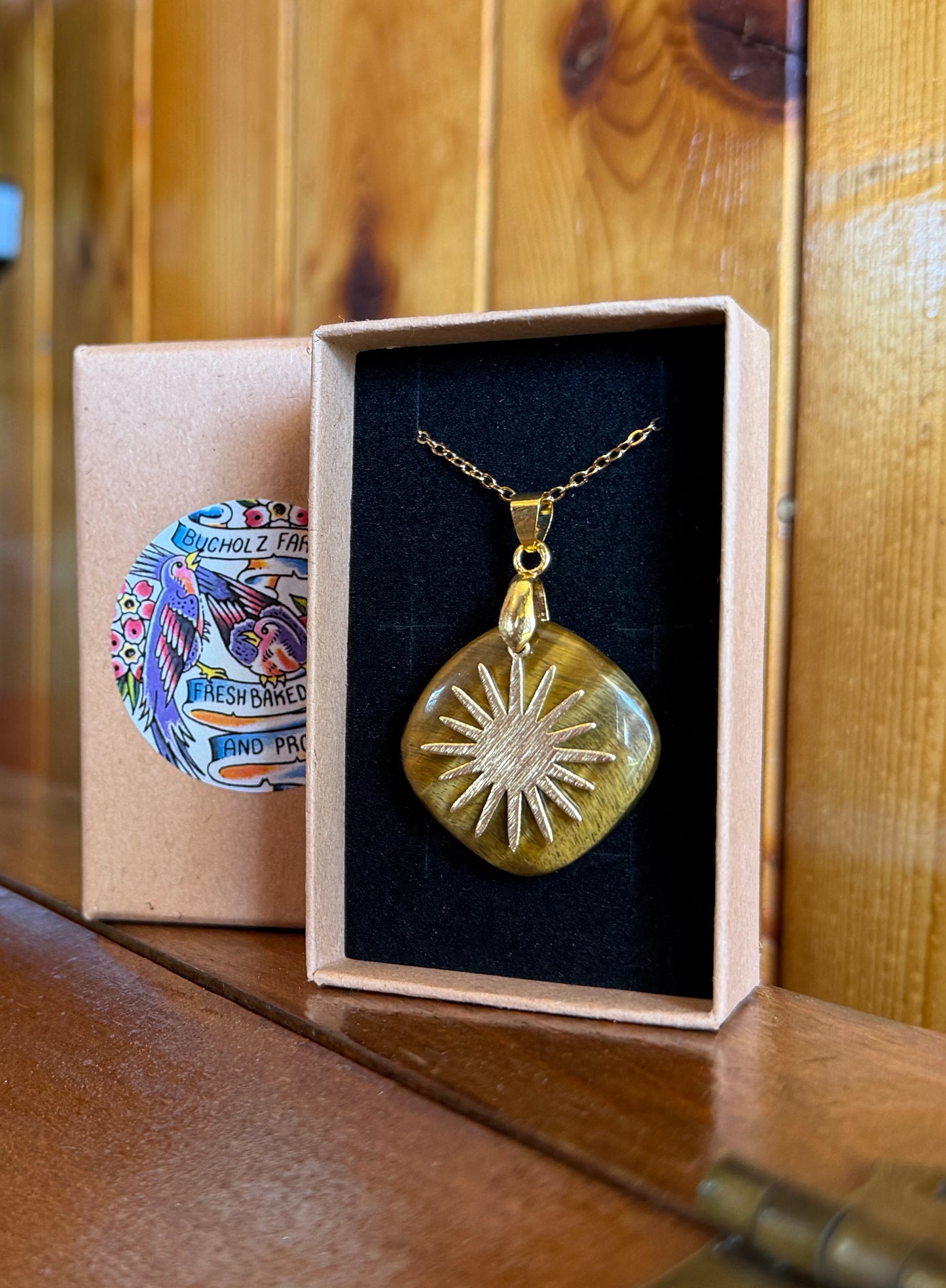 Tigers Eye & Golden Sun - Solar Plexus Chakra Necklace