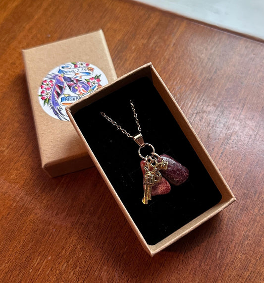 Red Jasper, Revolver & Almadine Garnet Necklace