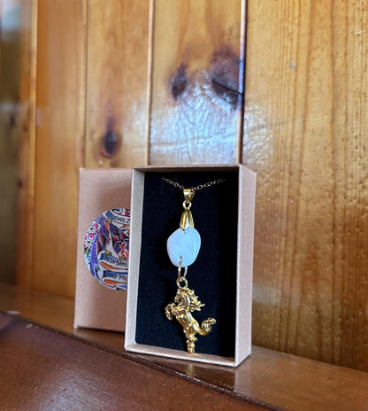 Scolecite & Stallion Necklace