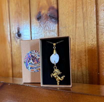 Scolecite & Stallion Necklace