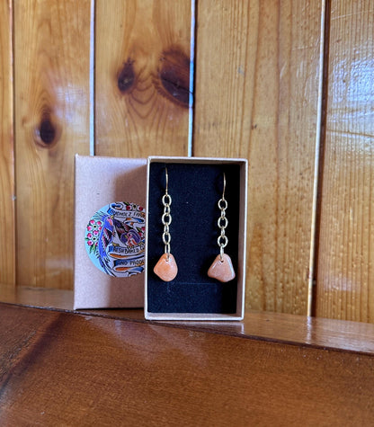 Peach Aventurine Earrings