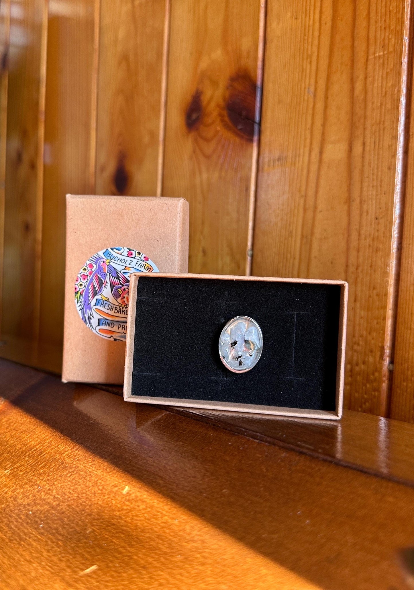 Rainbow Moonstone Stainless Steel Silver Adjustable Ring