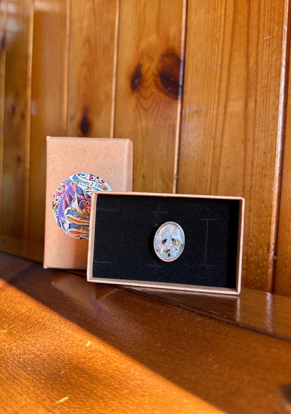 Rainbow Moonstone Stainless Steel Silver Adjustable Ring