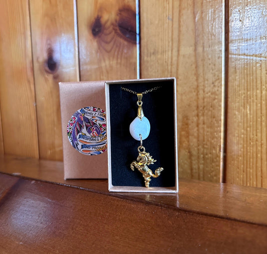 Scolecite & Stallion Necklace