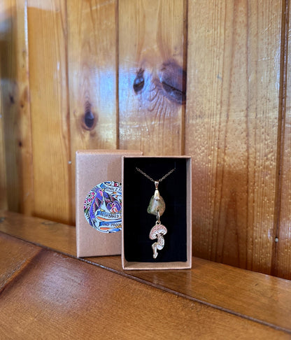 Unakite & Mushroom Woman Necklace