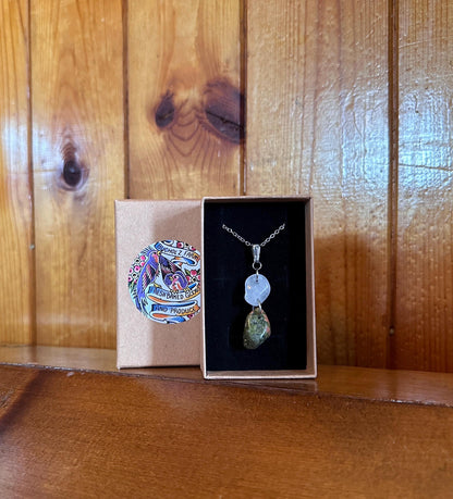 Milky Quartz & Unakite Necklace