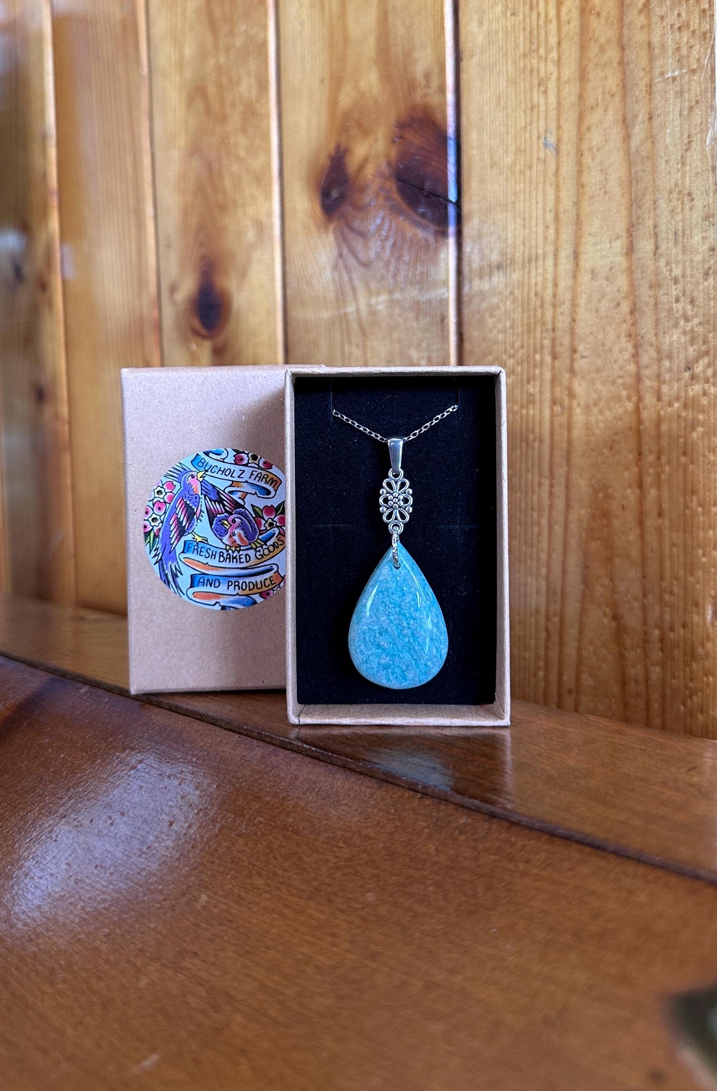 Amazonite Teardrop Necklace