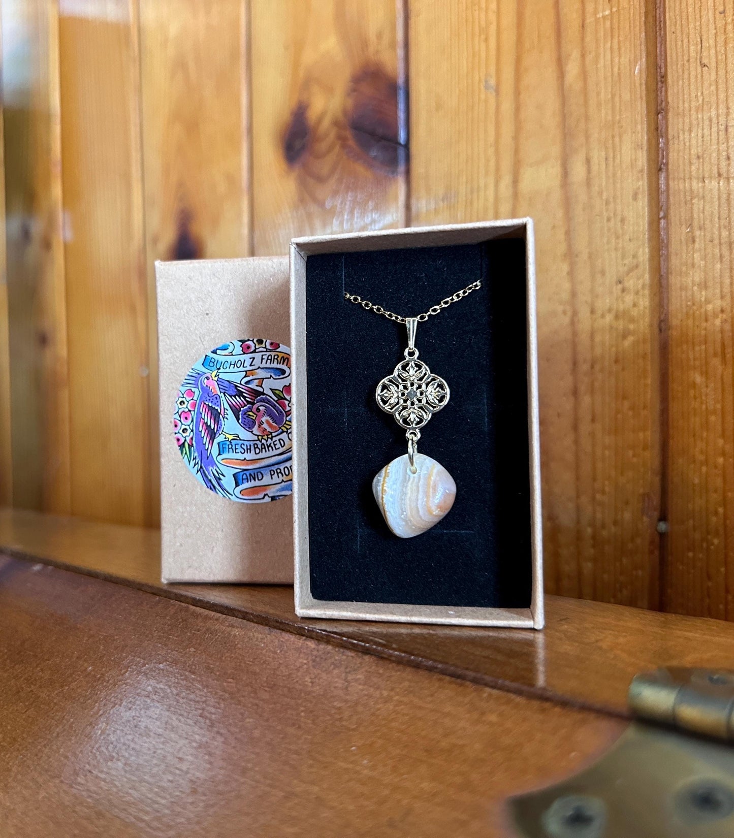 Optimistic Orange Calcite Necklace