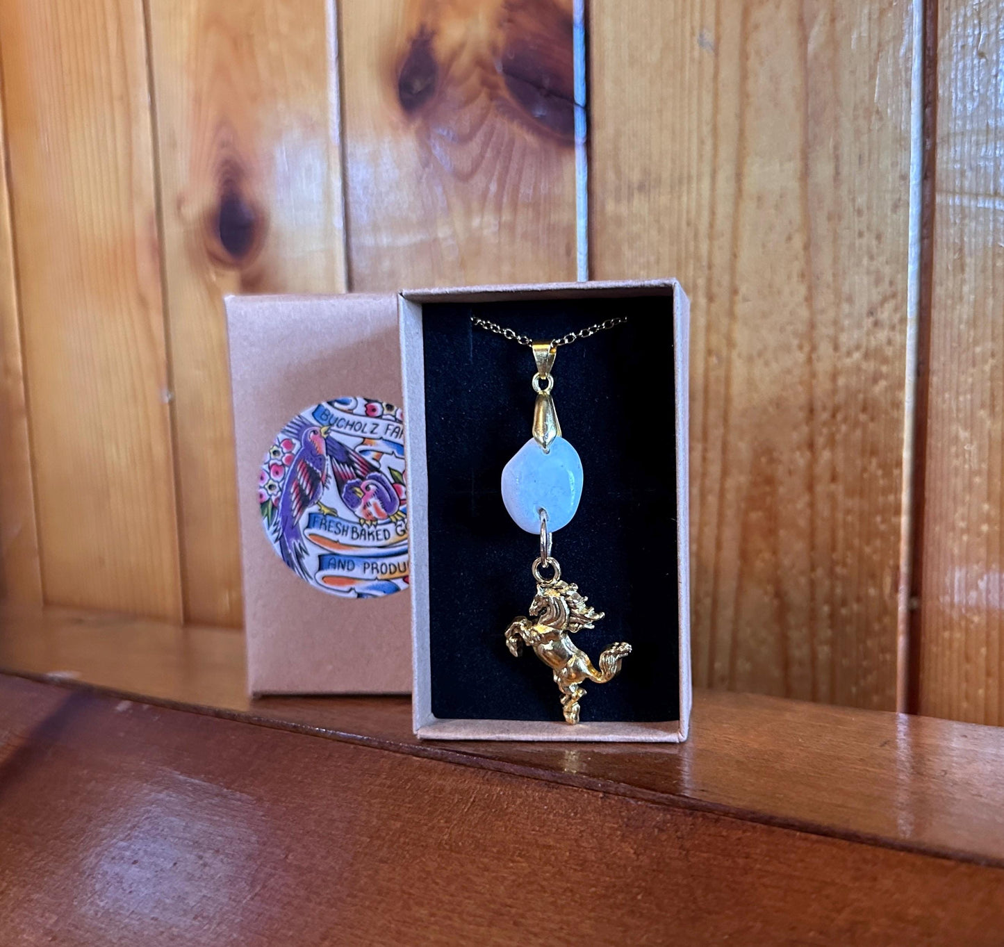 Scolecite & Stallion Necklace