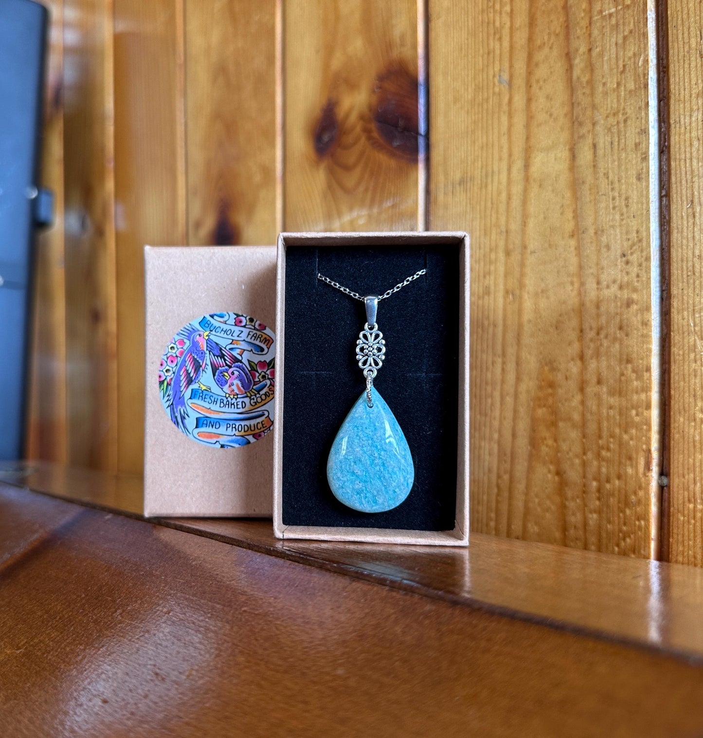 Amazonite Teardrop Necklace