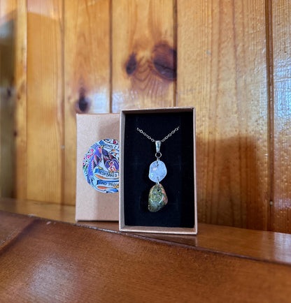 Milky Quartz & Unakite Necklace