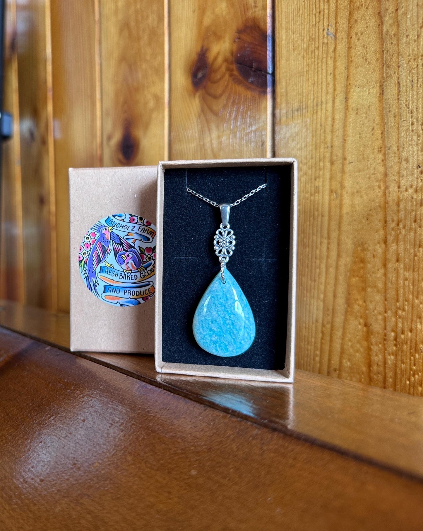 Amazonite Teardrop Necklace