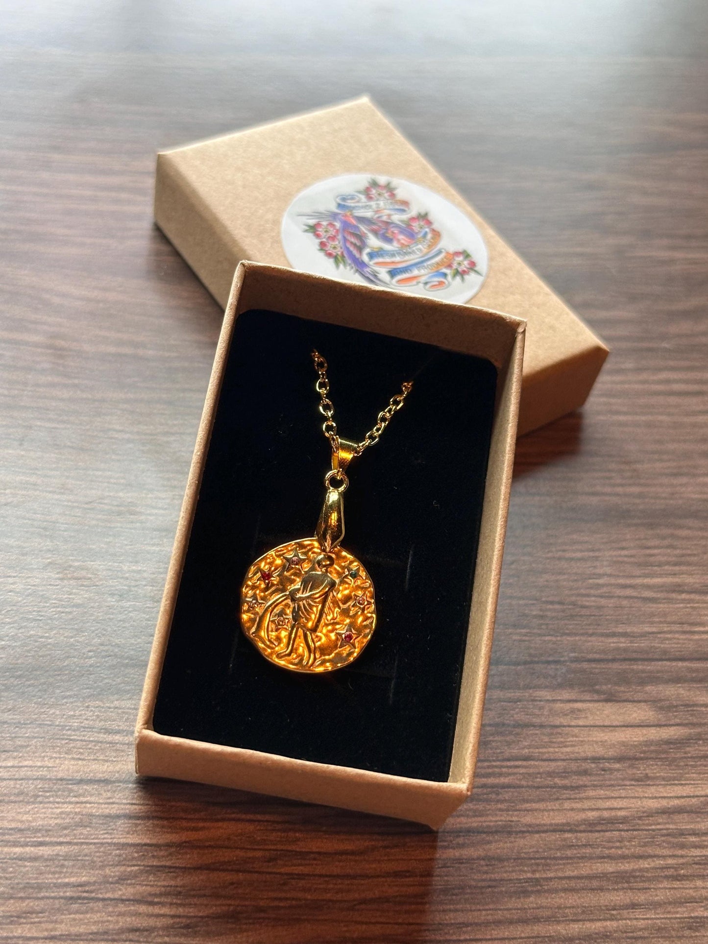 Aquarius Zodiac Pendant Necklace