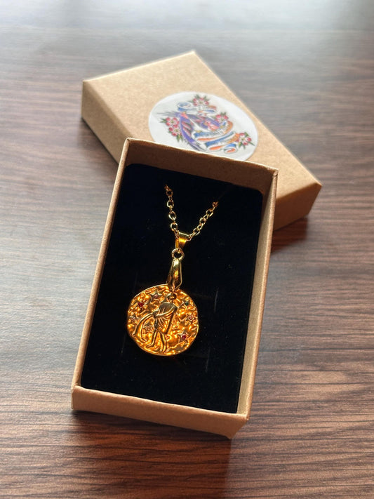 Aquarius Zodiac Pendant Necklace