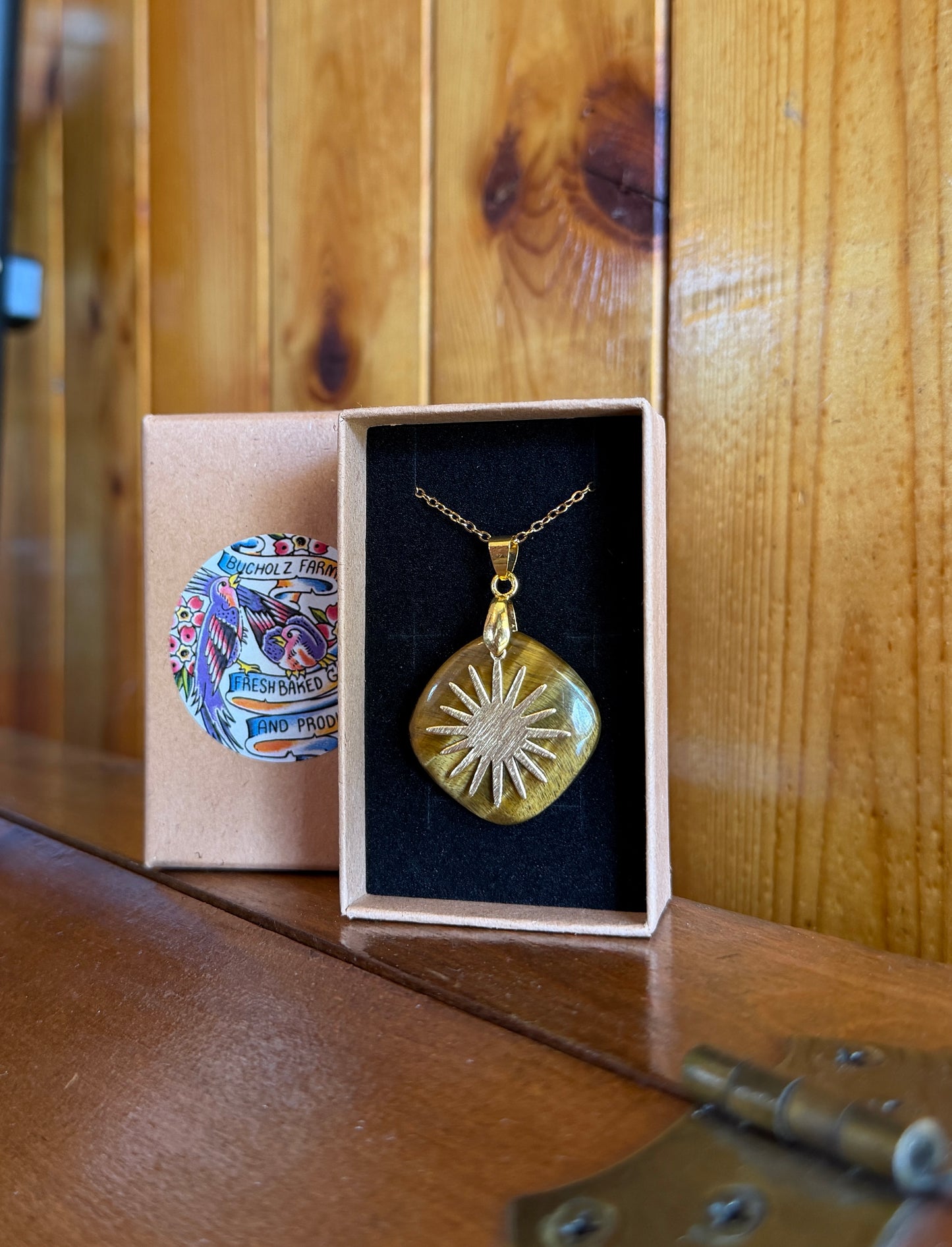 Tigers Eye & Golden Sun - Solar Plexus Chakra Necklace