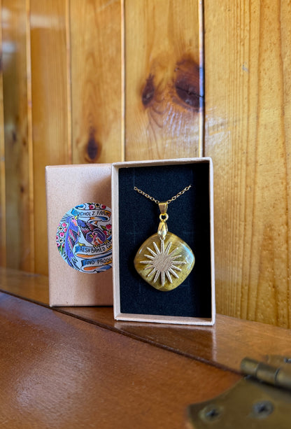 Tigers Eye & Golden Sun - Solar Plexus Chakra Necklace