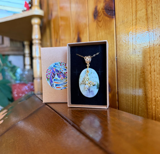 Peace Jade & Butterfly Necklace