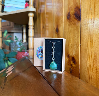 Prehnite Barbed Wire Necklace