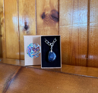 Dumortierite Curb Chain Necklace