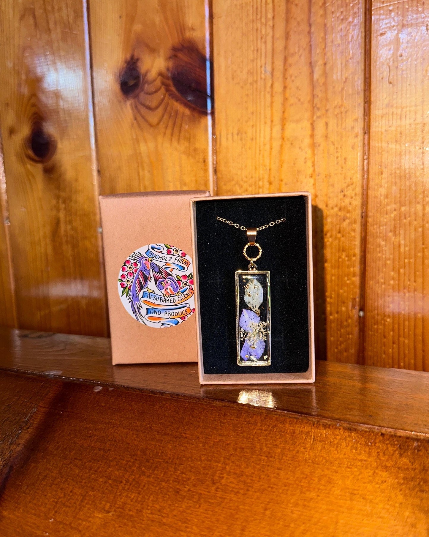 February Primrose Birth Month Flower Necklace