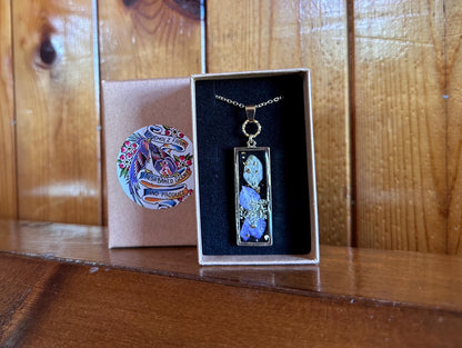 February Primrose Birth Month Flower Necklace