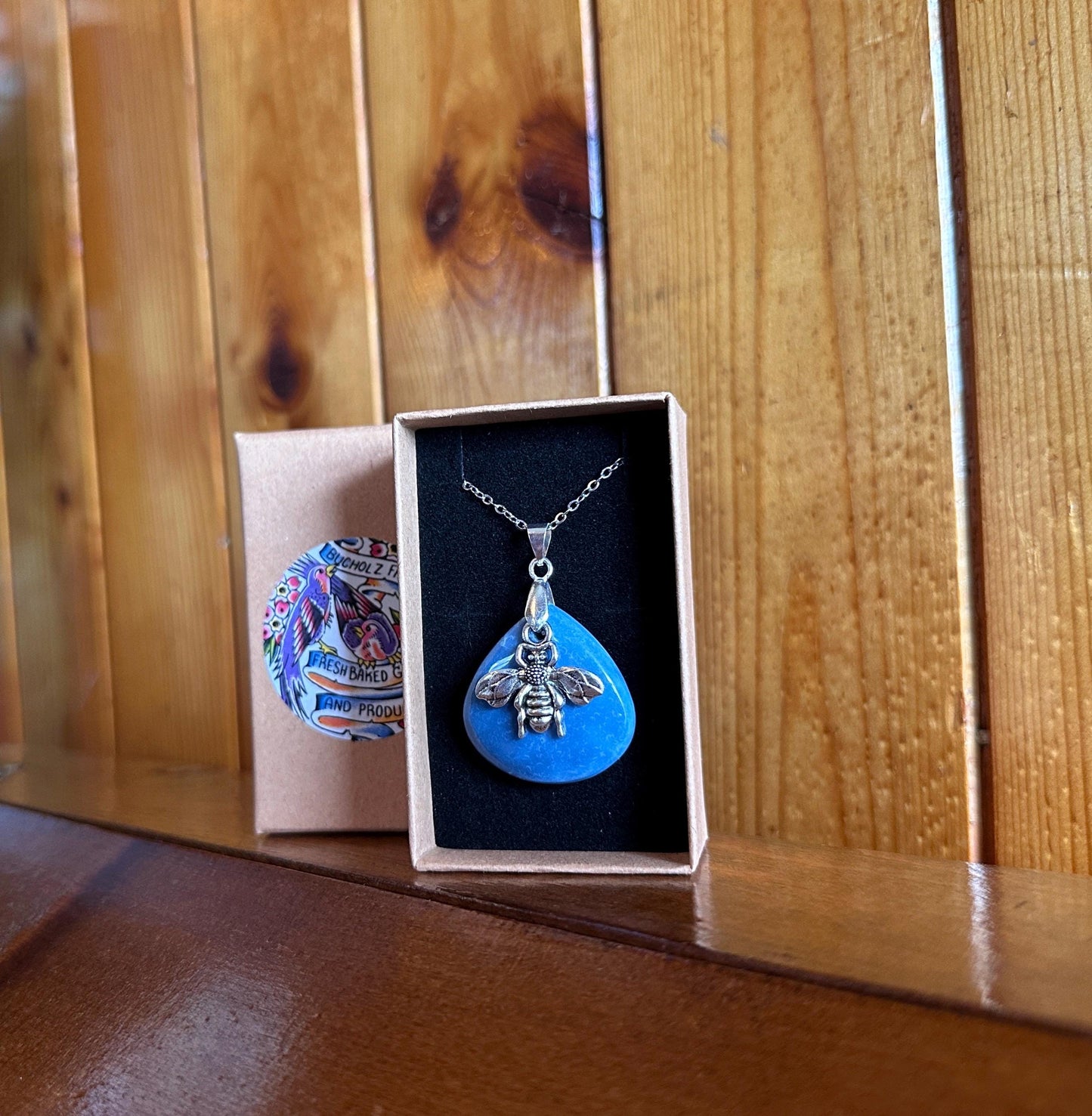 Angelite & Bee Necklace