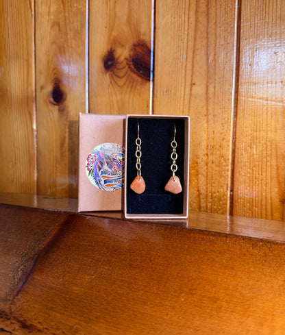 Peach Aventurine Earrings