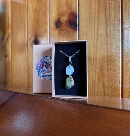 Milky Quartz & Unakite Necklace