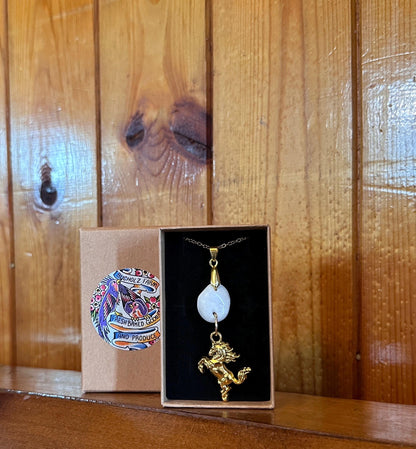 Scolecite & Stallion Necklace