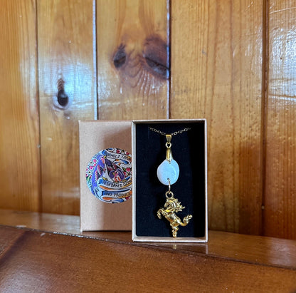 Scolecite & Stallion Necklace