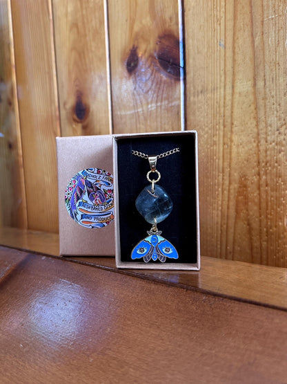 Labradorite & Lunar Moth Transformation Necklace