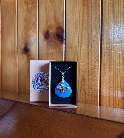 Angelite & Bee Necklace