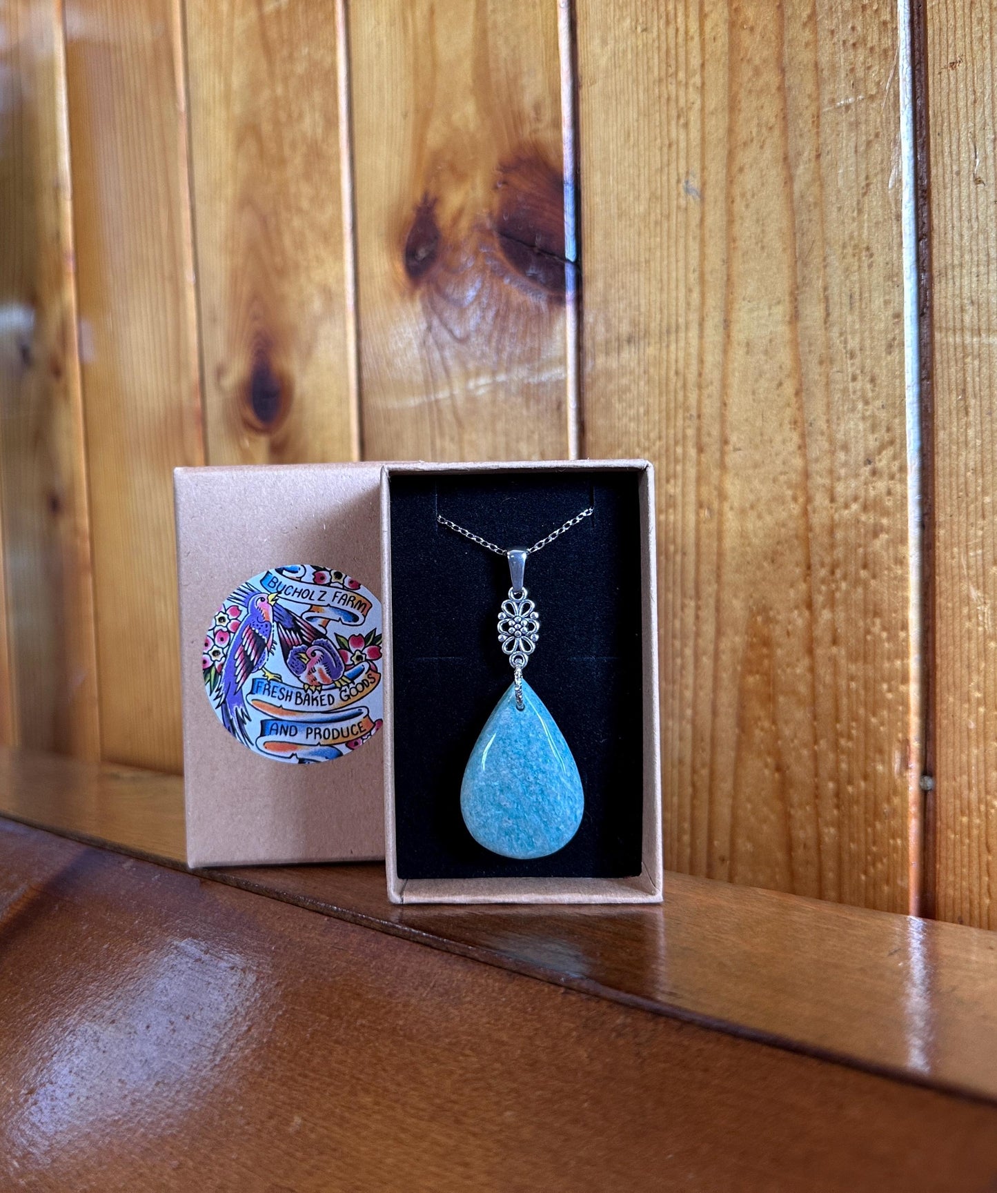 Amazonite Teardrop Necklace