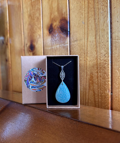 Amazonite Teardrop Necklace