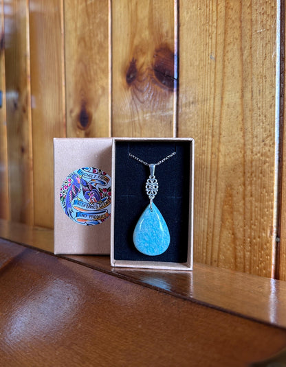 Amazonite Teardrop Necklace